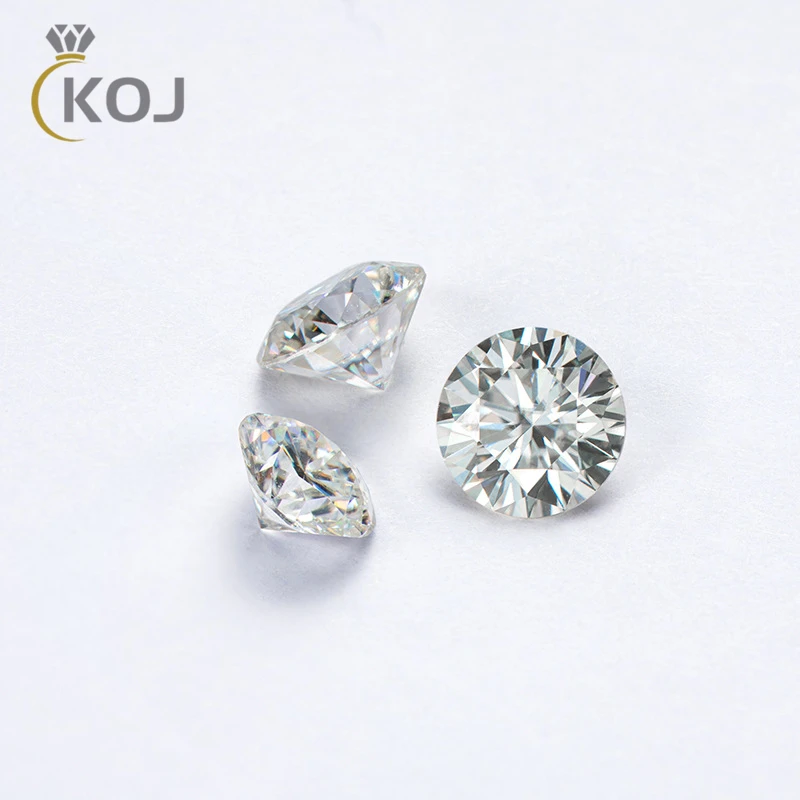 Top Trends: KOJ Real Round 6.5MM 1CT VVS1 Moissanite Loose Gemstones 100% Passed Diamond Test GRA Certificate Fine Jewelry Drop Shipping Shoppable Styles