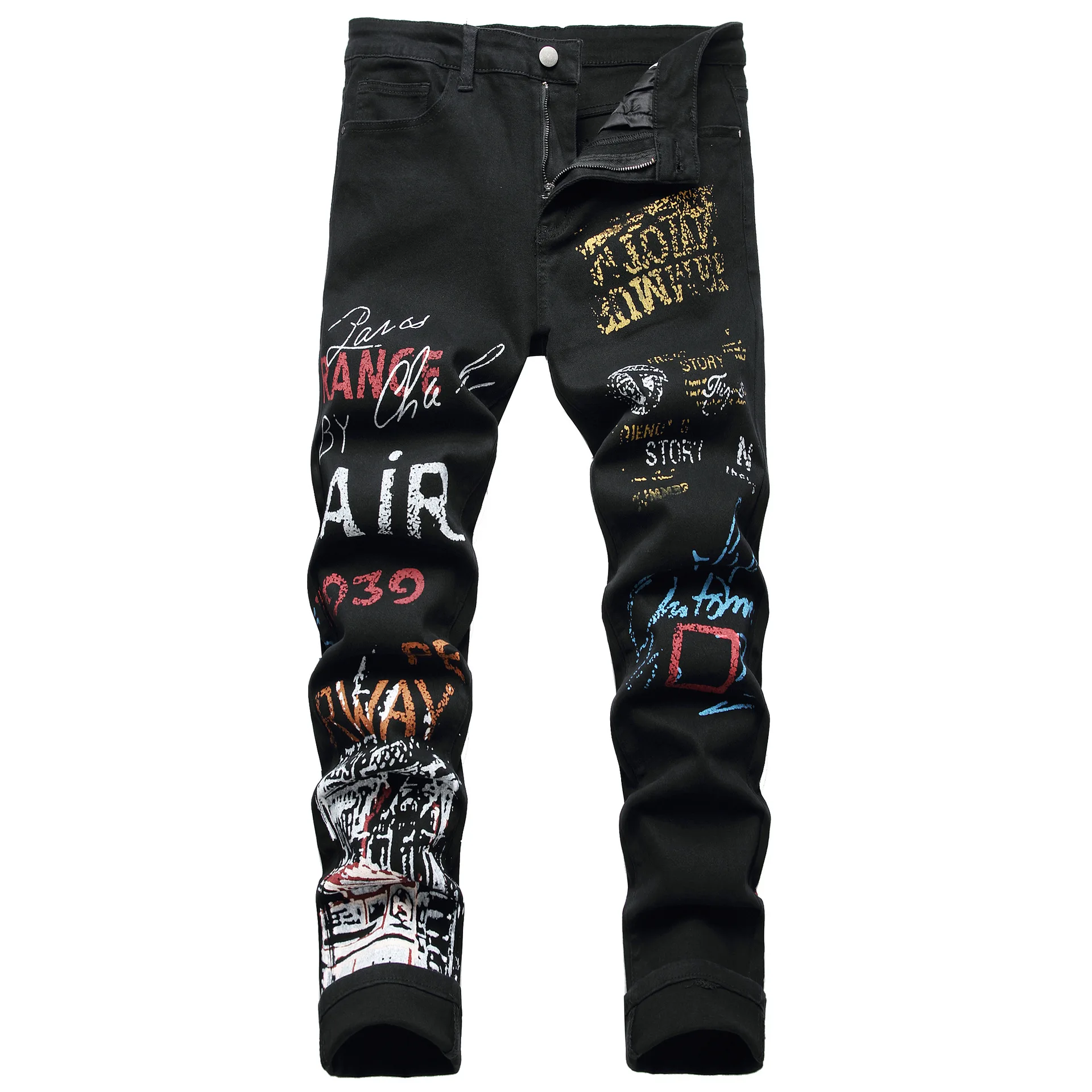 Top Trends: Men&#039;s Fashion Hip Hop Youth Street Jeans Men Brand High Quality Slim Stretchy Ripped Denim Pants 2023 New Male Trousers Black Shoppable Styles