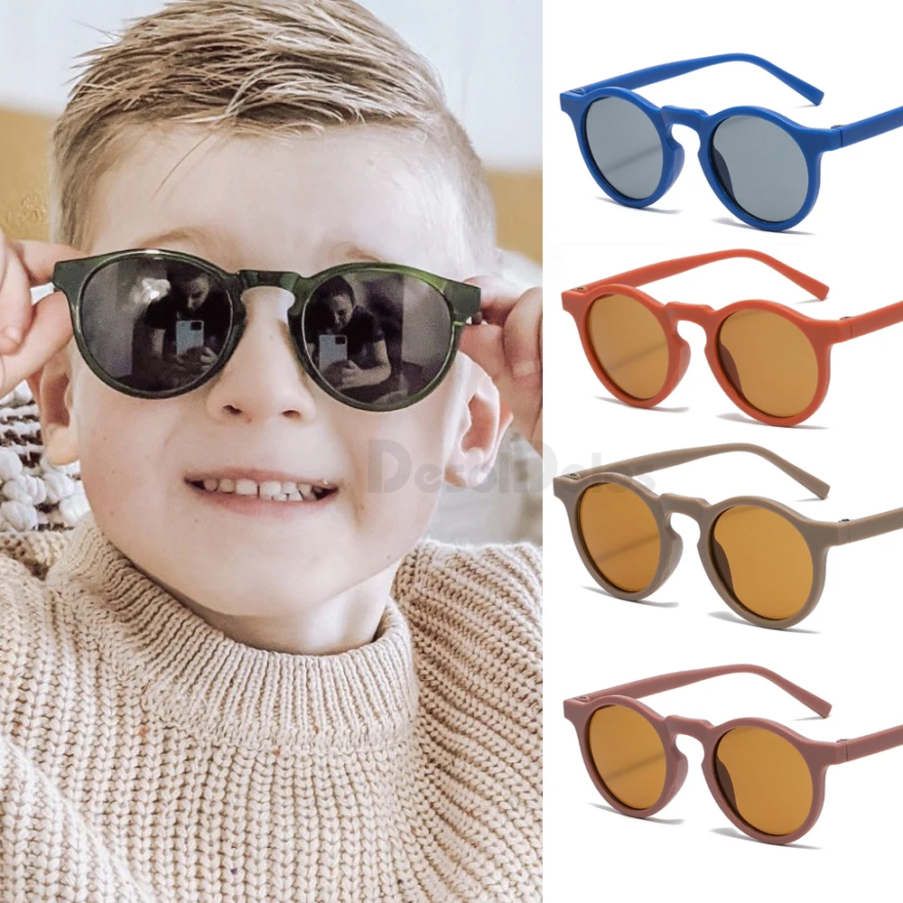 Top Trends: Luxury Brand Baby Sunglasses Toddler Children UV400 Round Frame Goggles Outdoor Kids Girls Summer Infant Vintage Eyewear Shoppable Styles