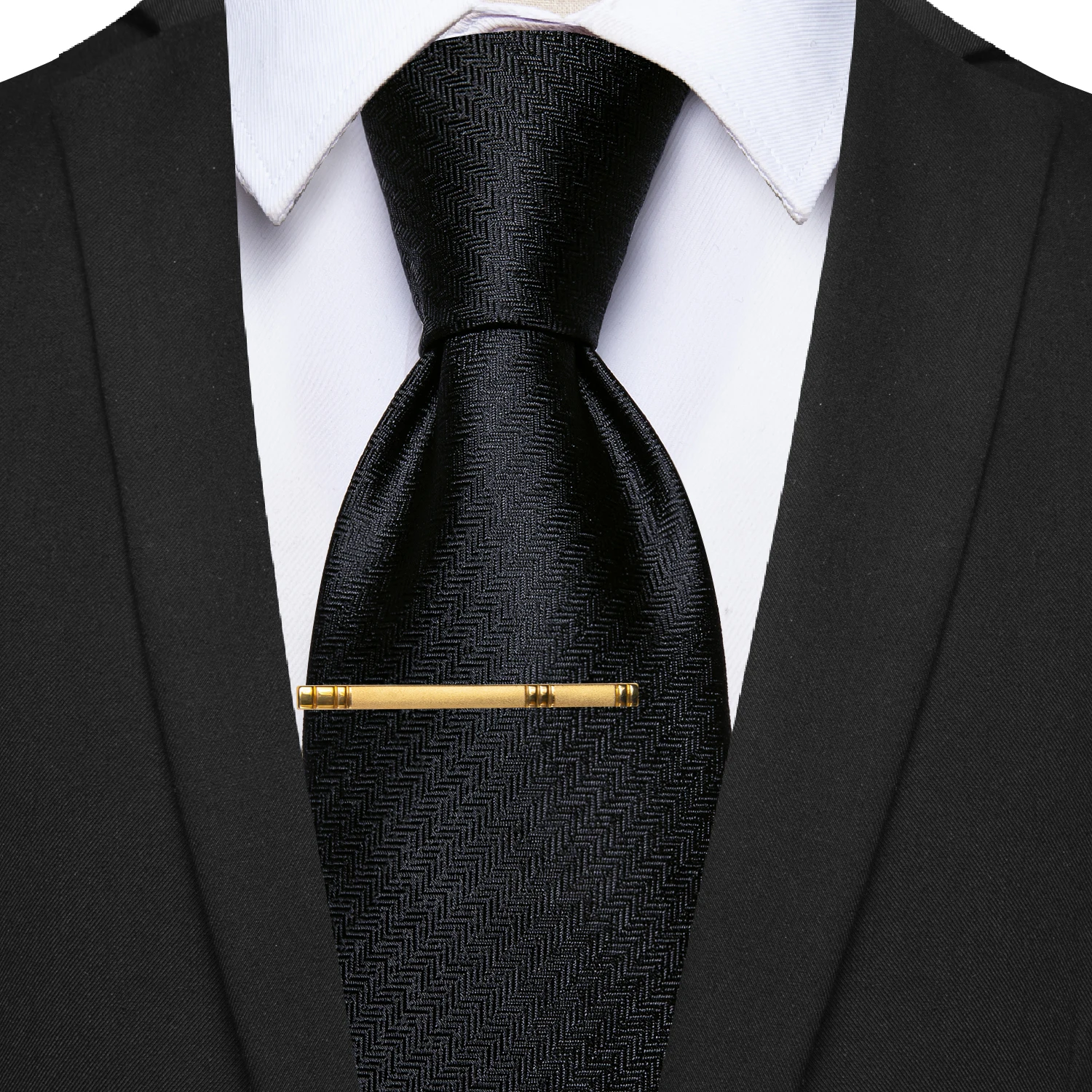 Top Trends: Luxury Silk Solid Black Necktie For Man Accessories Fashion Men&#039;s Tie Suit For Wedding Party Business Holiday Gift Shoppable Styles