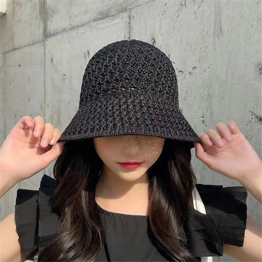 Top Trends: Simple Women Sun Hat Wide Brim Floppy Summer Hats For Women Beach Panama Straw Dome Weave Bucket Hat Female Shade Hat Women Hats Shoppable Styles