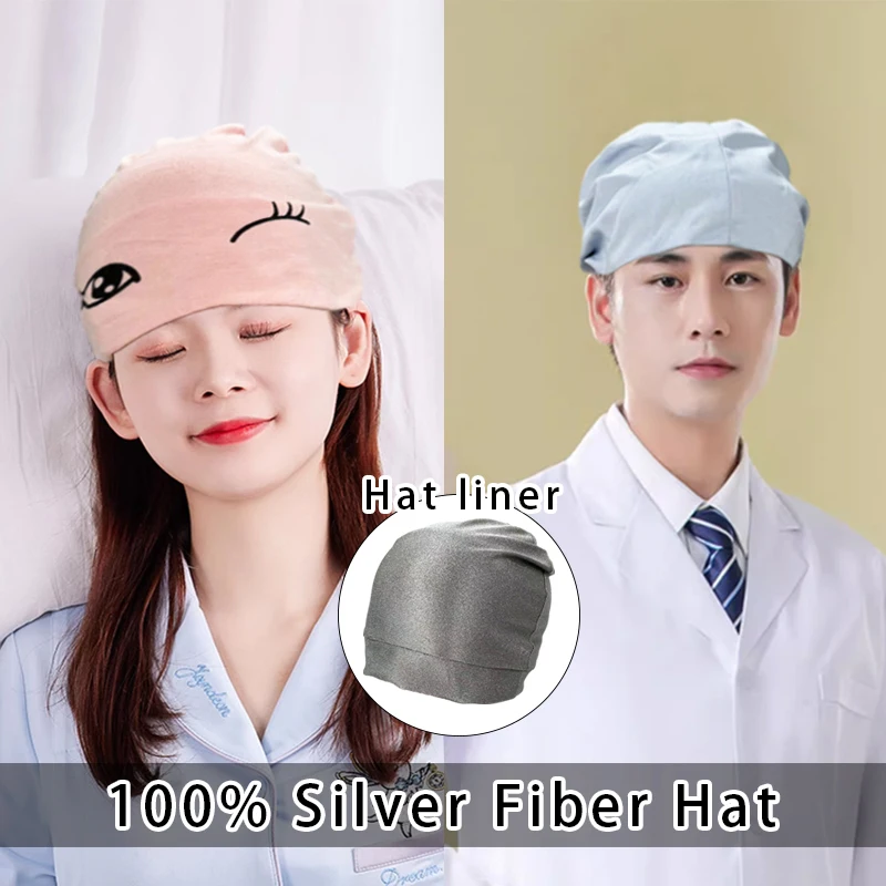 Top Trends: Silver Fiber Anti Radiation Cap Computers Electromagnetic Wave Rfid Shielding Emf Protection Hat Beanies Work Cap As A Liner Shoppable Styles