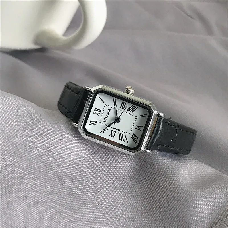 Top Trends: Retro Watches Classic Casual Quartz Dial Leather Strap Band Rectangle Clock Fashionable Wrist Watches For Women Wrist Watch Shoppable Styles