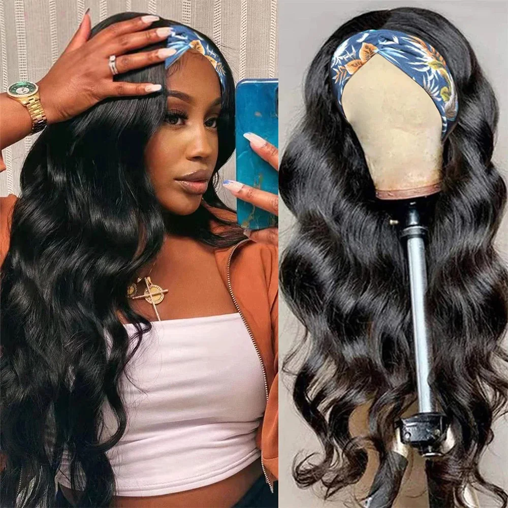 Top Trends: Headband Wig Human Hair Body Wave Wig 180% Density Remy Human Hair Wigs For Black Women Brazilian Glueless Wig Shoppable Styles