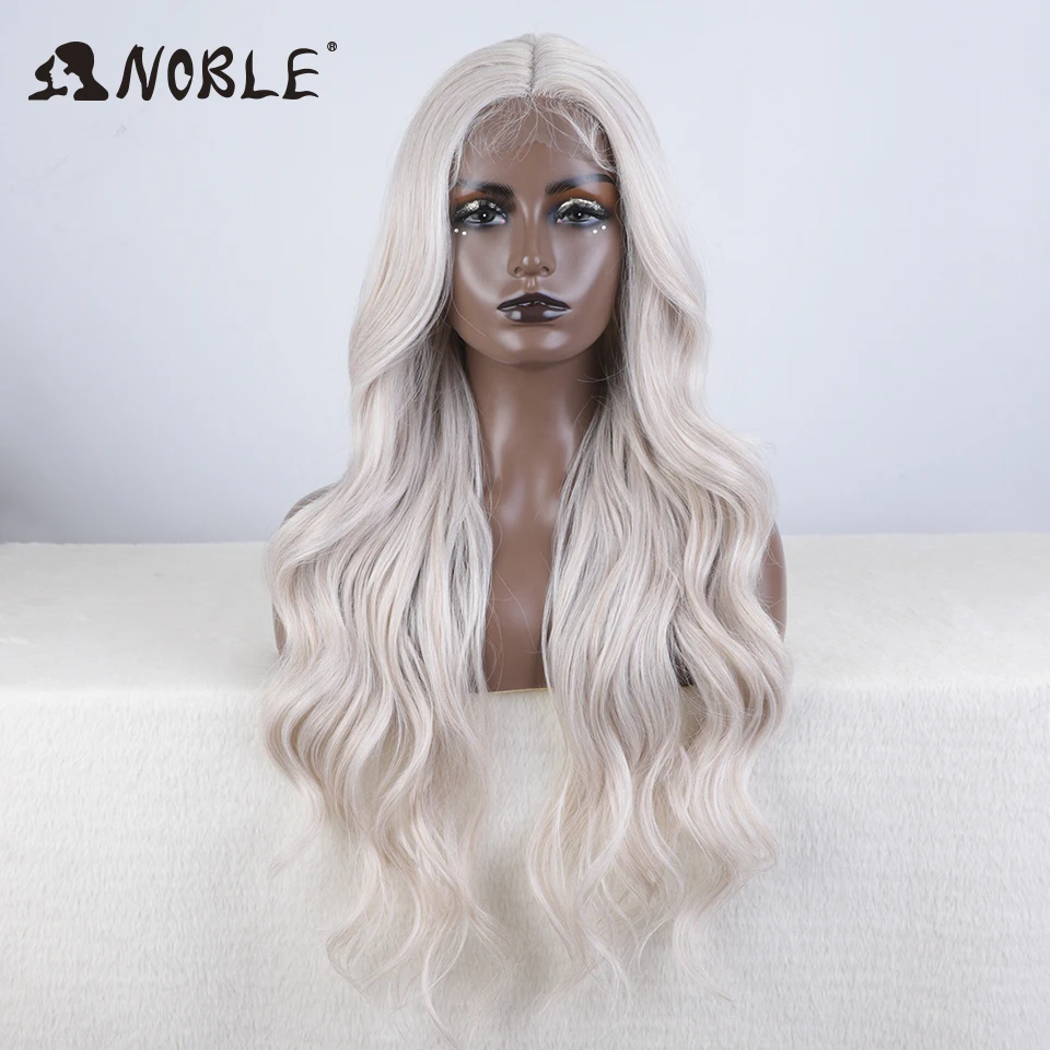 Top Trends: Noble Cosplay Synthetic Lace Front Wigs For Women Long Body Wavy With Baby Hair Lace Wig Brown Ombre Blonde Wigs Heat Resistant Shoppable Styles