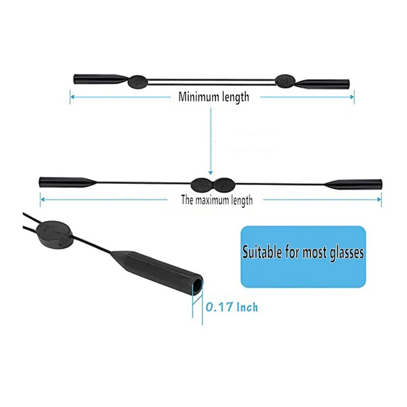 Top Trends: 1 / 5pcd Universal Adjustable Eyewear Retainer Fit Sports Sunglasses Retainer Unisex Strap Safety Glasses Holder Large Round-Head Shoppable Styles - Image 4