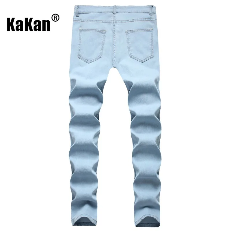 Top Trends: Kakan - European And American Autumn New Worn White Jeans For Men, Blue Black Men's Tight Feet Pants K14-4405 Shoppable Styles - Image 5