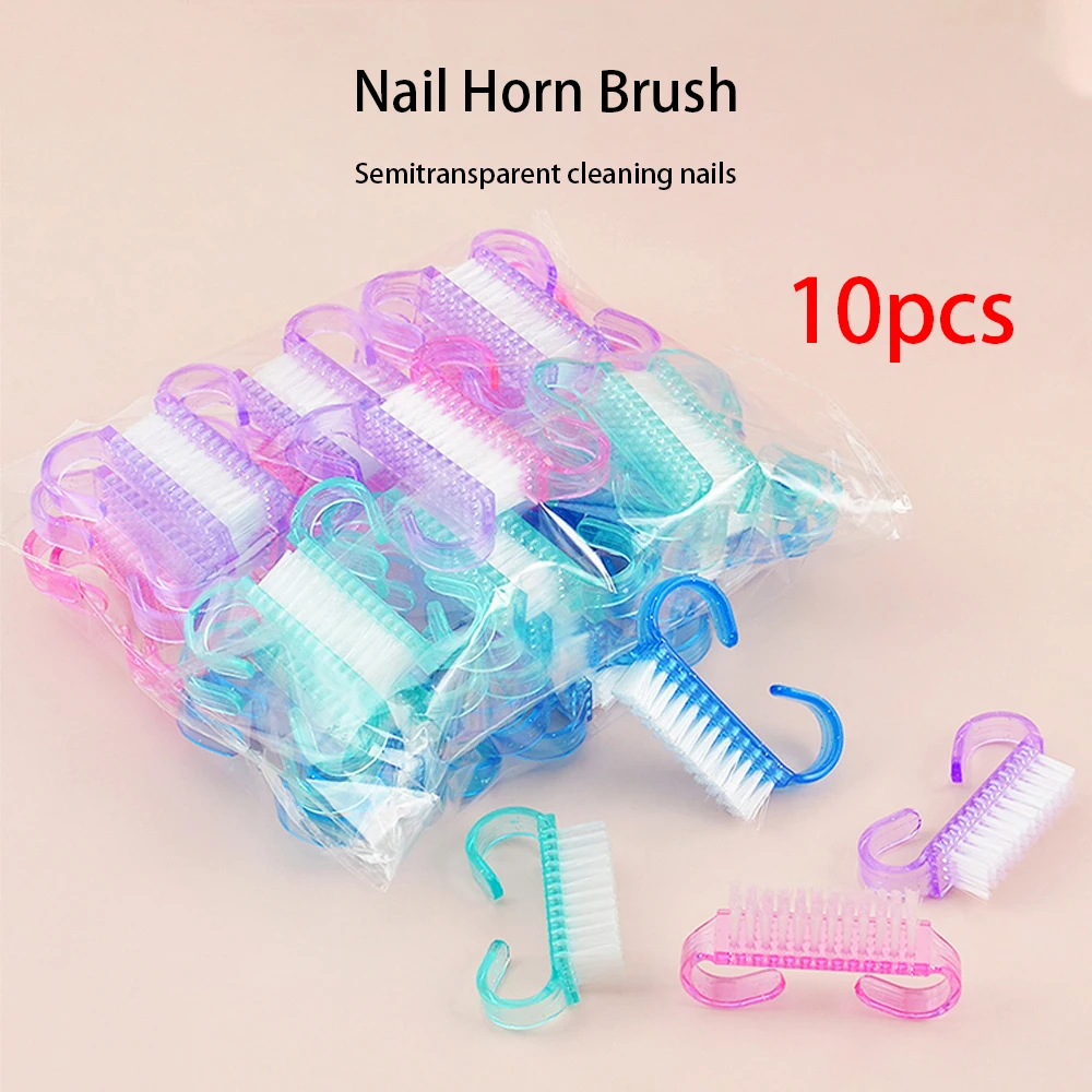 Top Trends: Nail Tool Horn Brushes Semi Transparent Solid Nails Cleaning Small Brush Manicure Products Material Accessories Stylist Supplies Shoppable Styles