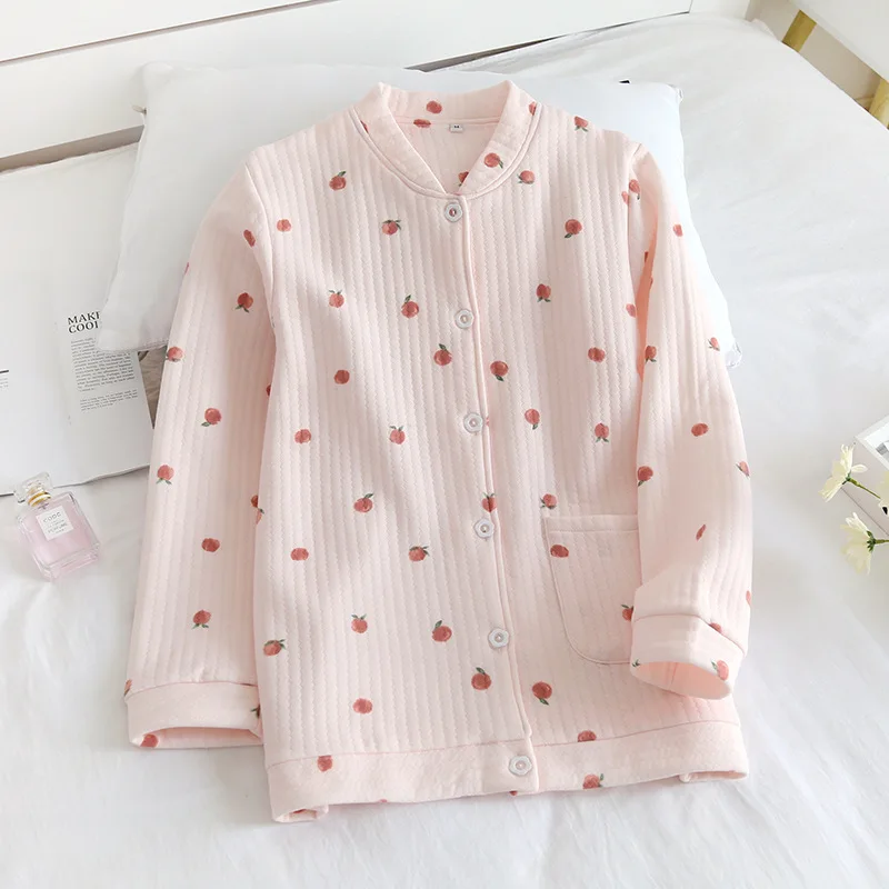 Top Trends: Japanese Style Autumn And Winter All-in-one Blouse Ladies Pure Cotton Thickening Air Cotton Warm Home Clothes Women Pajamas Shoppable Styles - Image 3