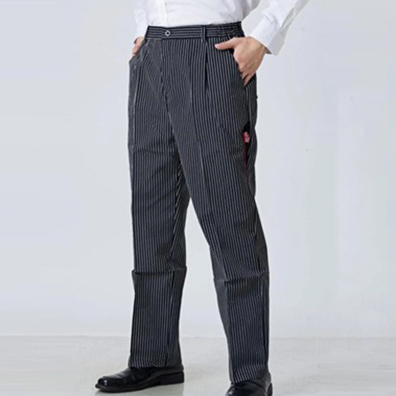 Top Trends: Casual Chef Uniforms Kitchen Cooker Work Clothes Zebra Pants Hotel Restaurant Bakery Catering Elastic Straight Loose Trousers Shoppable Styles