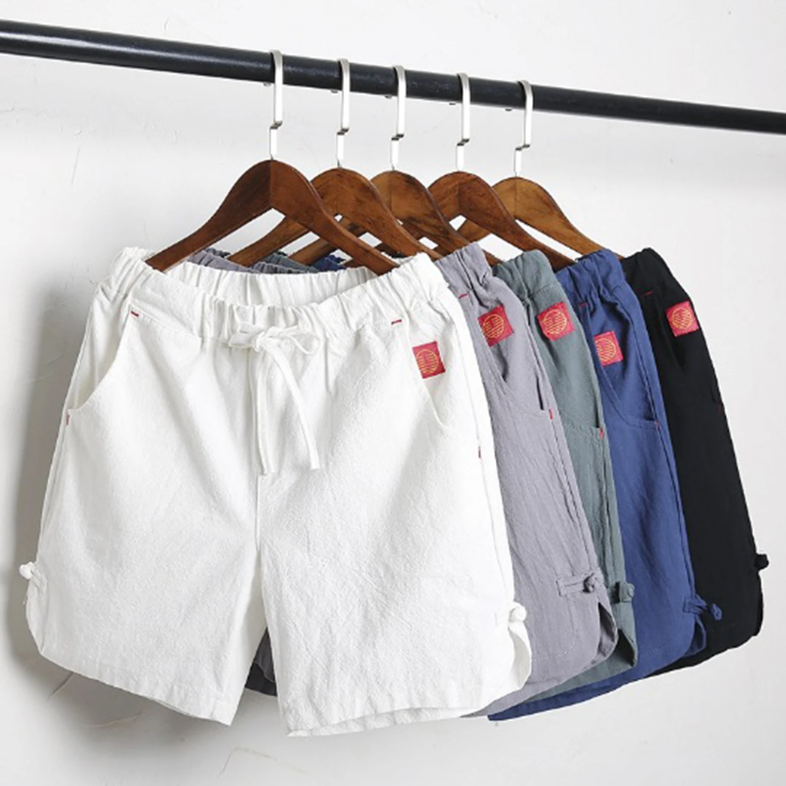 Top Trends: Shorts Men Summer Mens Cotton Linen Casual Shorts Solid Comfortable Drawstring Soft Short Breathable Male Streetwear Plus Size Shoppable Styles