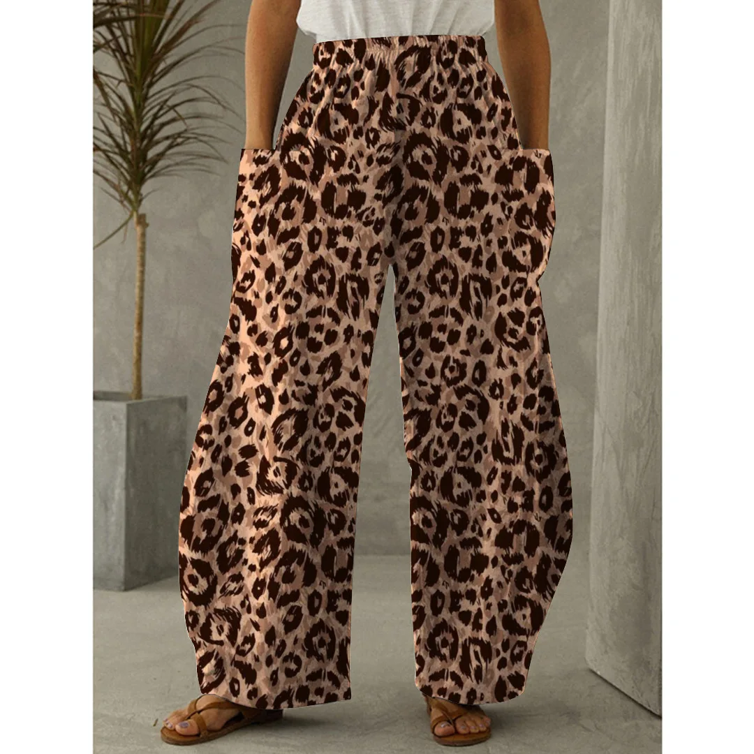 Top Trends: Animals Fur Full Length Wide Leg Pants Printed Thin Hipster Fashion Pants Summer Streetwear Sweatpants Women Trousers Clothing Shoppable Styles