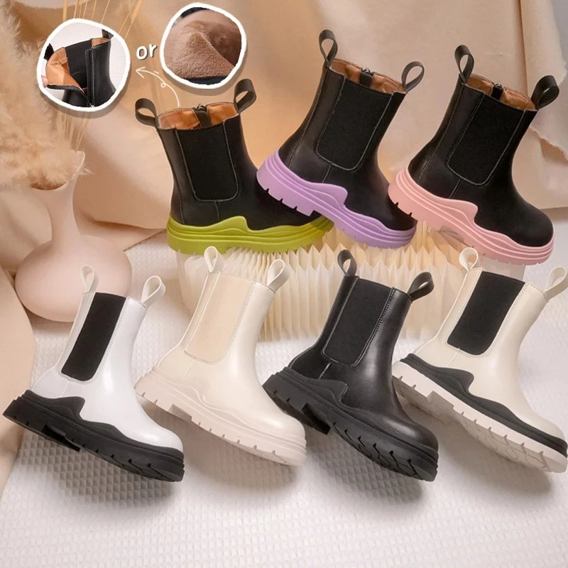 Top Trends: Girls Boots Children&#039;s Smoke Boots 2022 Autumn And Winter New Chelsea Shoes Big Boys Boots Shoppable Styles