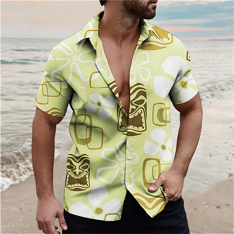 Top Trends: Hawaiian Men&#039;s Shirt Oversized Flower Vintage Short Sleeve Clothes Tops Casual Streetwear Y2k Fashion Harajuku Berserk HOLIDAY Shoppable Styles