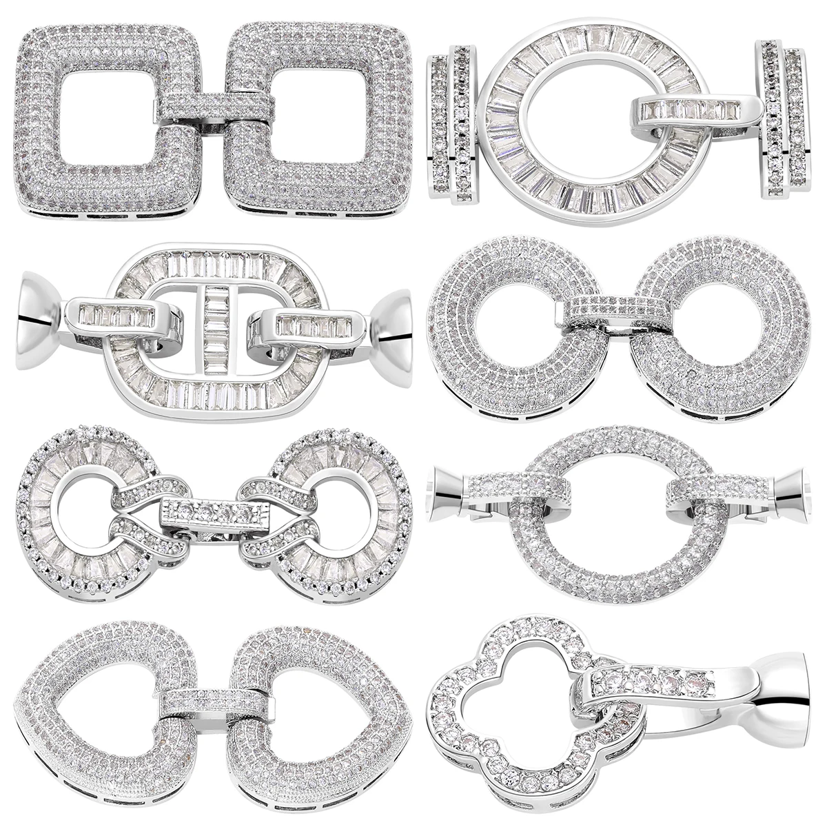 Top Trends: Luxury Clasp Fasteners For Bracelet Cubic Zirconia Copper Accessories Locks For Jewelry Making Findings Beaded Necklace Closures Shoppable Styles