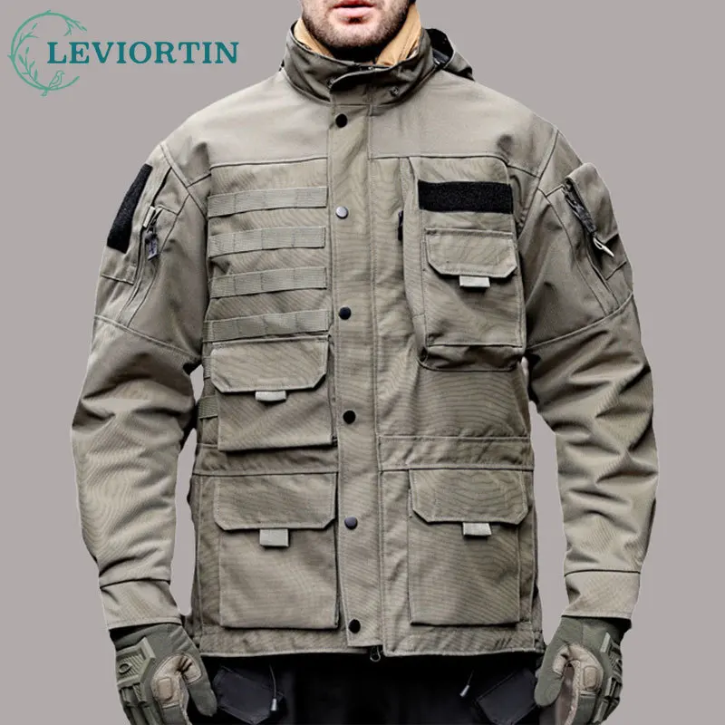 Top Trends: Men's Military Edition Tactical Agent Jacket Windproof Waterproof Cycling Motorcycle Multiple Pockets Jacket Male Outdoor Jacket Shoppable Styles