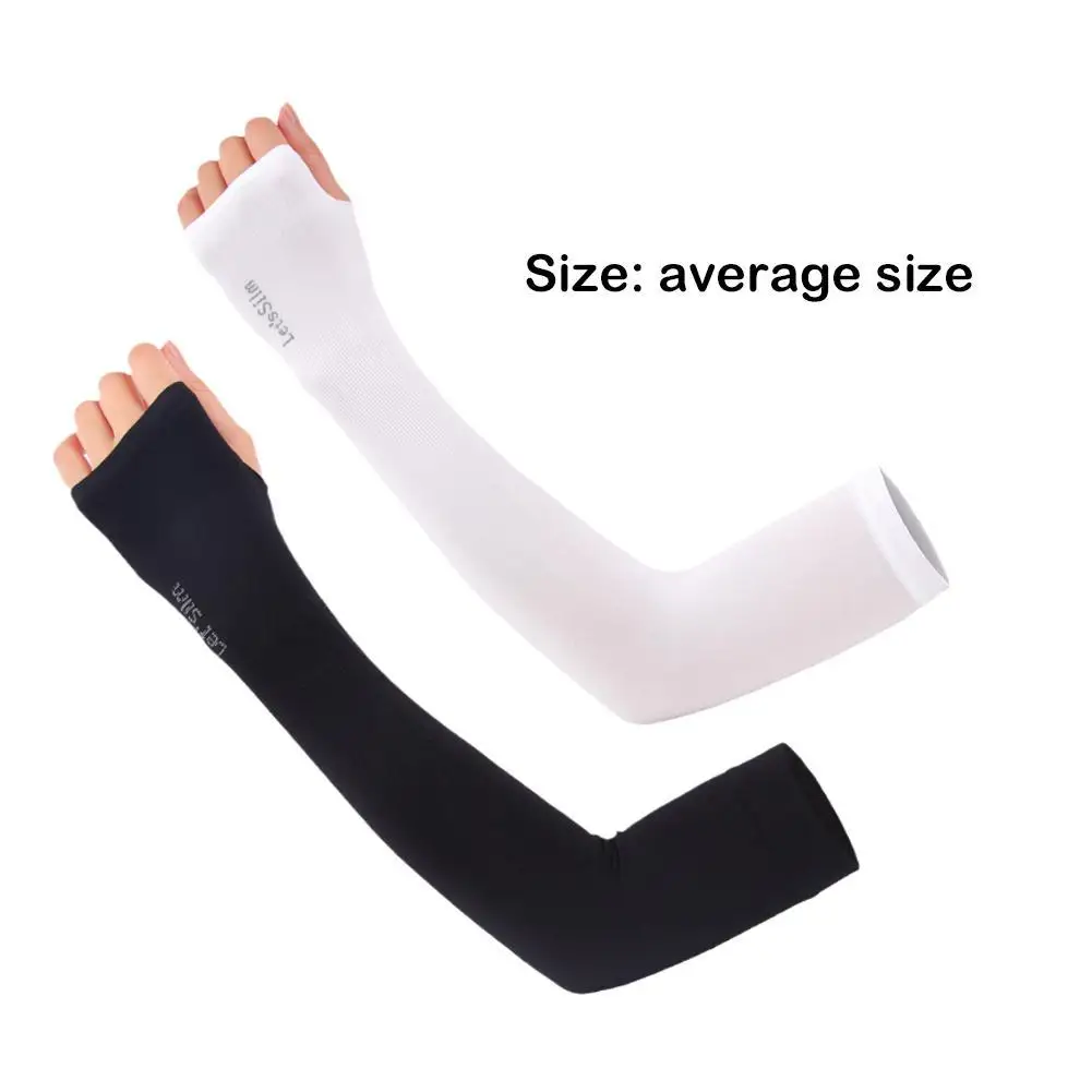 Top Trends: 1 Pair Unisex Summer Ice Silk Cooling Arm Sleeves Cover Outdoor Sports Running Fishing Cycling Driving UV Sun Protection Gloves Shoppable Styles