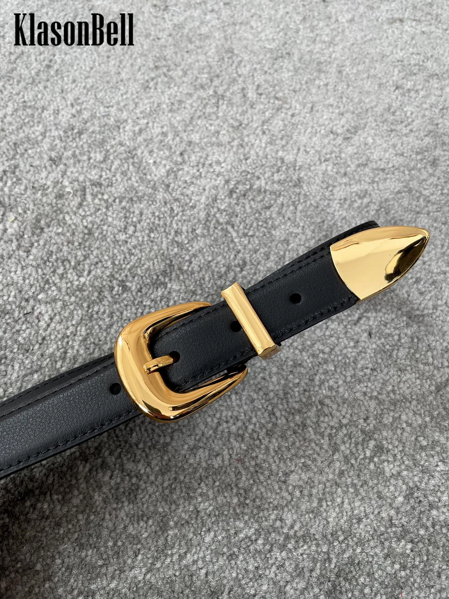 Top Trends: 6.5 KlasonBell Fashion Black Buckle Cowskin Belt Women Shoppable Styles - Image 5