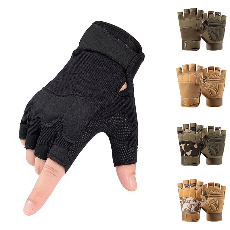 Top Trends: Military Army Shooting Fingerless Gloves Half Finger Men Tactical Gloves Anti-Slip Outdoor Sports Bicycle Gloves Riding Gloves Shoppable Styles