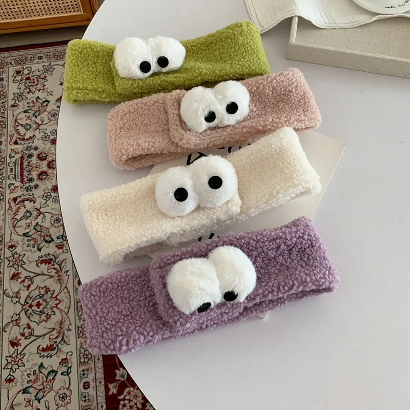 Top Trends: Funny Big Eyes Soft Elastic Headband Women Girls Towel Hairbands Bath Wash Face Makeup Spa Wide-brimmed Turban Hair Accessories Shoppable Styles