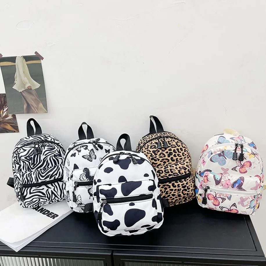 Top Trends: Mini Fashion Backpack Nylon Female Bag Animal Printing Shoulder Bag Cute Sweet Girl Outdoor Travel Student School Backpack Shoppable Styles