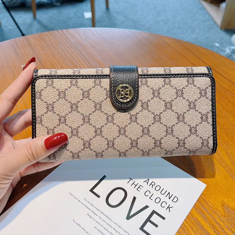 Top Trends: 2023 New Long Women Wallets Fashion Brand Design Purse Genuine Leather Female Clutch Bags Wallet Calfskin Billfold Card Holders Shoppable Styles