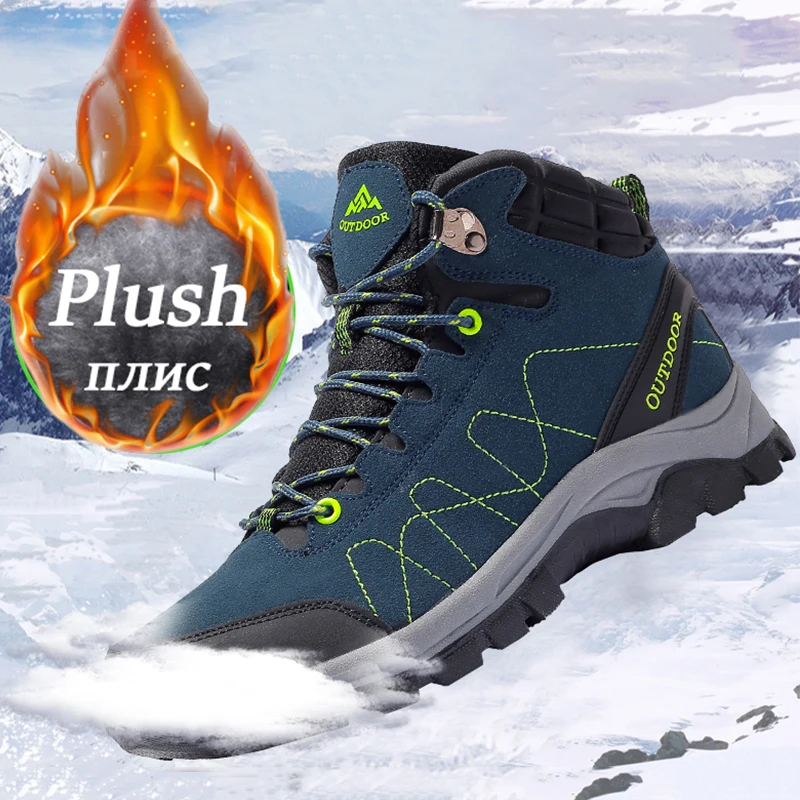 Top Trends: Winter Shoes For Men Women Waterproof Plush Sneakers Outdoor Forest Hiking Cotton Shoe Camp Snow Boots Climbing Sport Ankle Boot Shoppable Styles