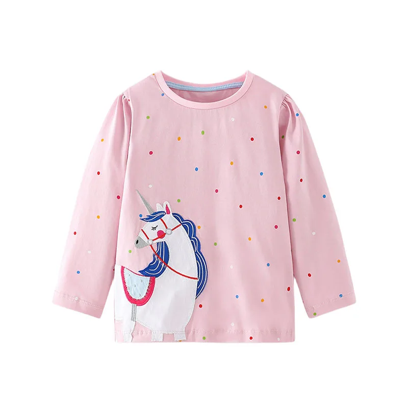 Top Trends: Jumping Meters Children&#039;s T Shirts Cotton Animals Cats Print Baby Clothes Long Sleeve Autumn Kids Tees Tops Fashion Girls Wear Shoppable Styles