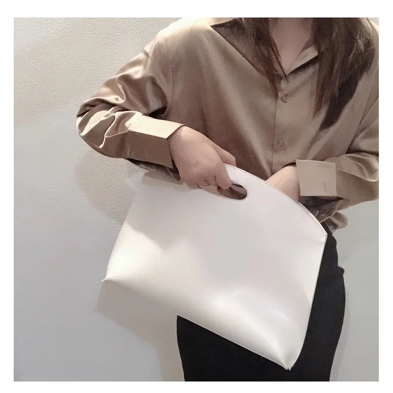 Top Trends: Women Bag PU Retro Casual Business Korean Version Simple Fashion Handbag Large Capacity Briefcase Shoppable Styles - Image 3