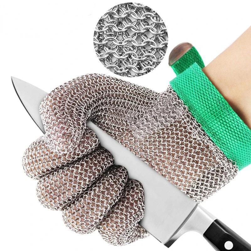 Top Trends: Plastic Belt Stainless Steel Mesh Glove Cut Resistant Chain Mail Protective Anti-Cutting Glove For Kitchen Butcher Cleaner Glove Shoppable Styles - Image 5