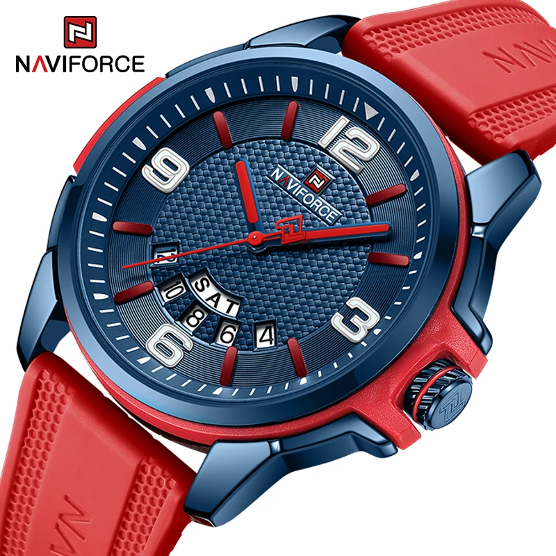 Top Trends: NAVIFORCE 9215T Top Brand Men's Watch Fashion Sports Quartz Digital Wrist Watches Silicone Casual Waterproof Business Male Clock Shoppable Styles