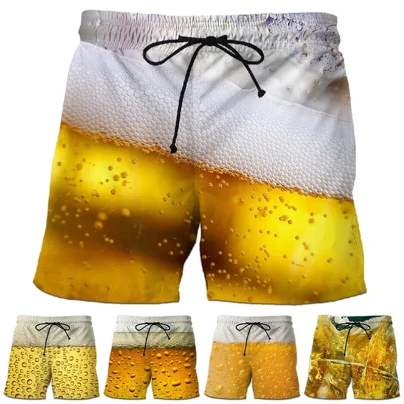 Top Trends: Summer Cool Beer Shorts Pants Men 3D Printed Swimsuit Homme 2023 Swim Trunks Beach Shorts Homme Sport Gym Ice Shorts Swim Shorts Shoppable Styles