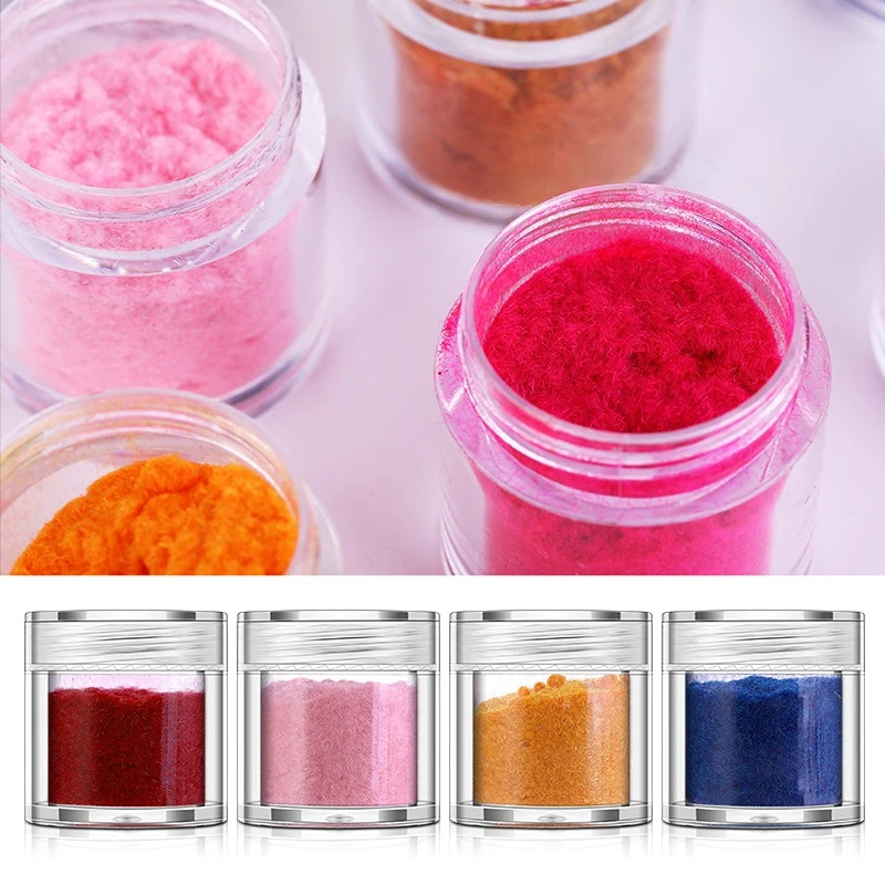 Top Trends: 10 Colors Winter Nail Art Accessories Velvet Glitter Nails Plush Powder DIY Nail Art Decorations Accessories Manicure Shoppable Styles