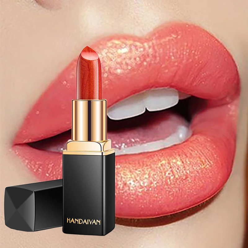 Top Trends: Handaiyan 9 Colors Glitter Matte Velvet Nude Lipstick Shimmer Sexy Red Pigments Makeup Long Lasting Waterproof Profissional Shoppable Styles