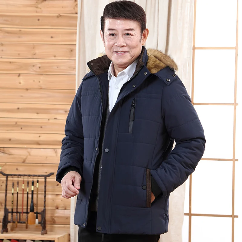 Top Trends: 2023 New Fashion Trend Middle-Aged And Elderly And Long Down Cotton Jacket Men&#039;S Plush Thickened Dad Winter Coat Shoppable Styles