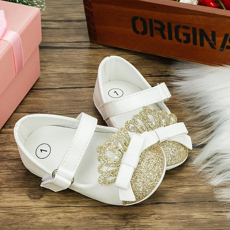 Top Trends: Baby Girls Shoes Infant Toddler Fashion Crown Princess Non-slip Rubber Soft-Sole Flat PU First Walker Newborn Mary Janes Shoppable Styles