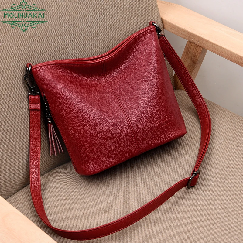 Top Trends: Soft Leather Hand Crossbody Bags For Women 2022 New Luxury Handbags Women Casual Shoulder Bag Designer Tote Bag Bolsa Feminina Shoppable Styles