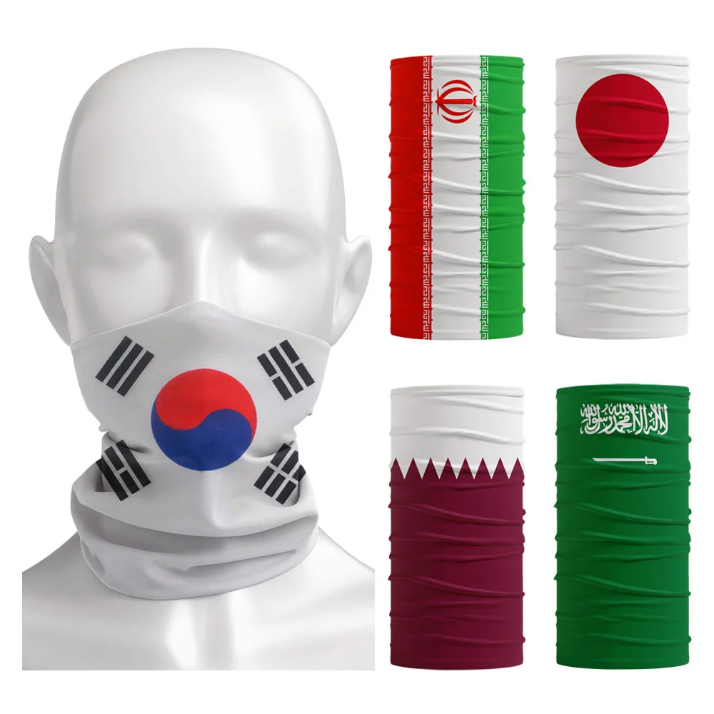 Top Trends: Asian National Flag Bandana Tube Cycling Scarf Japan / Korea / Saudi Arabia / Qatar Fishing Neck Gaiter Face Mask Seamless Headwear Shoppable Styles