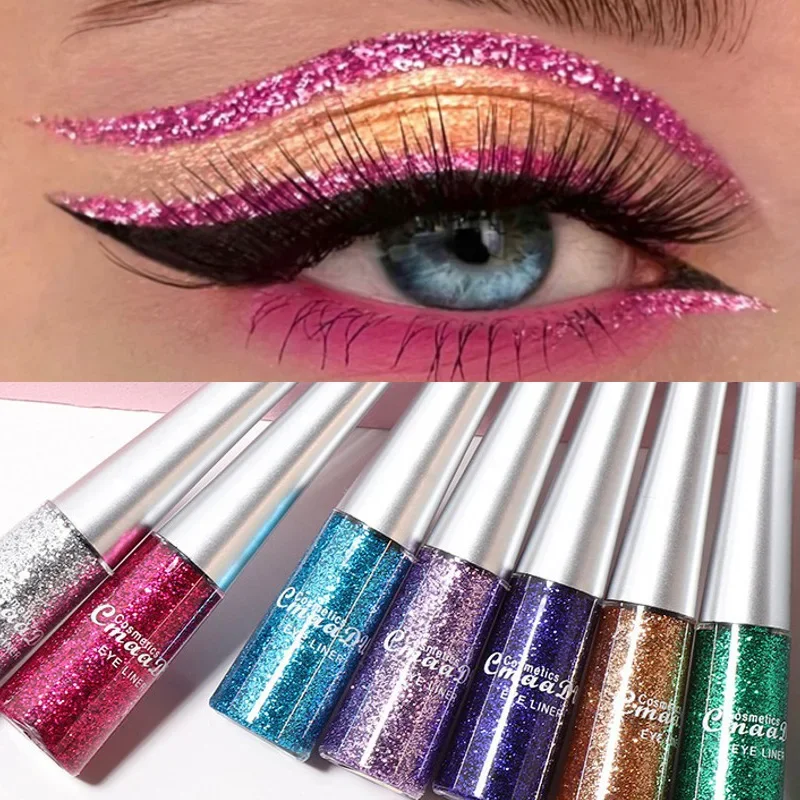 Top Trends: Glitter Diamonds Liquid Eyeliner Pen Pearlescent Sequins Diamond Bright Shining Eyeliner Waterproof Lasting Eyeshadow Cosmetics Shoppable Styles