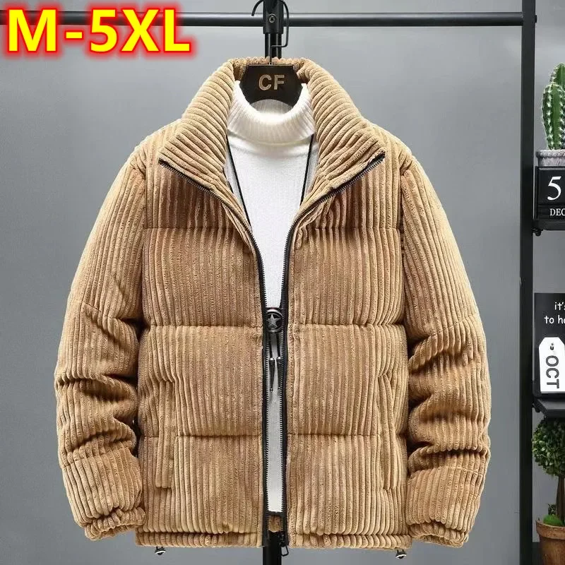 Top Trends: Autumn Winter Jacket Men Parkas Thick Warm Streetwear Cotton Coat Mens Stand Collar Solid Zipper Winter Coat Men Outwear M-5XL Shoppable Styles