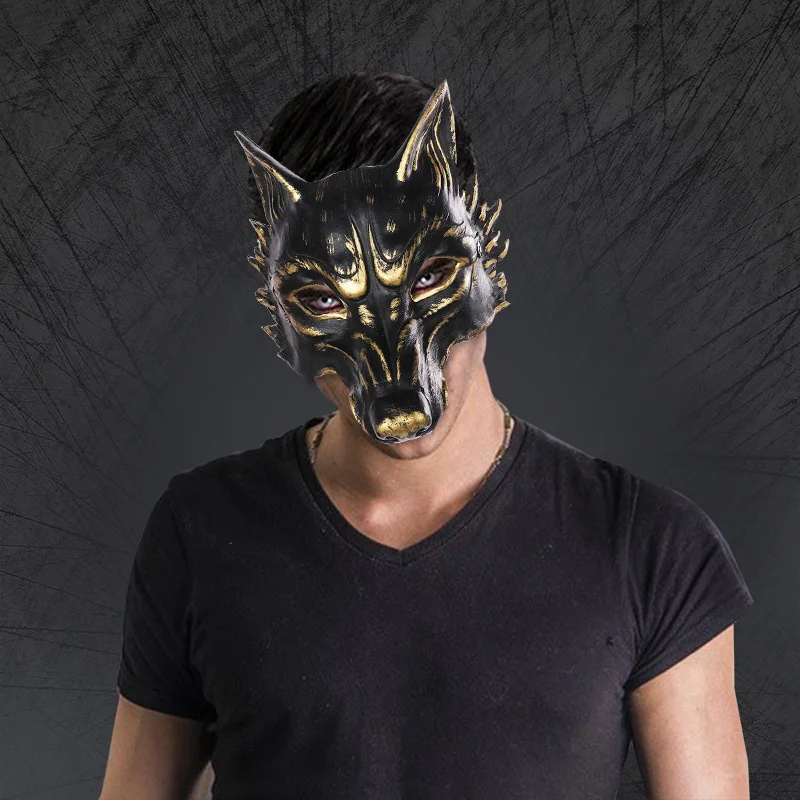 Top Trends: Wolf Half Face Mask Costume Animal Dress Up Mask Dance Party Show Halloween Masquerade Cosplay Mask With Nylon Elastic Shoppable Styles