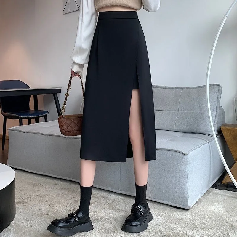 Top Trends: Women's Short Skirt Black Double Layers Summer Fashion High Waist Office Lady Clothing Pure A- Line Mini Korean Fashion XS-5XL Shoppable Styles - Image 4