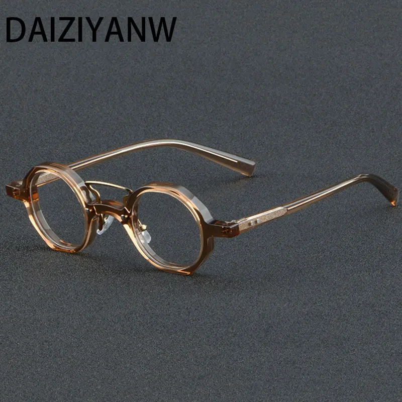 Top Trends: Vintage Round Acetate Optical Glasses Frames Men Handmade High-Grade Glasses Women Round Punk Eyeglasses Shoppable Styles - Image 4