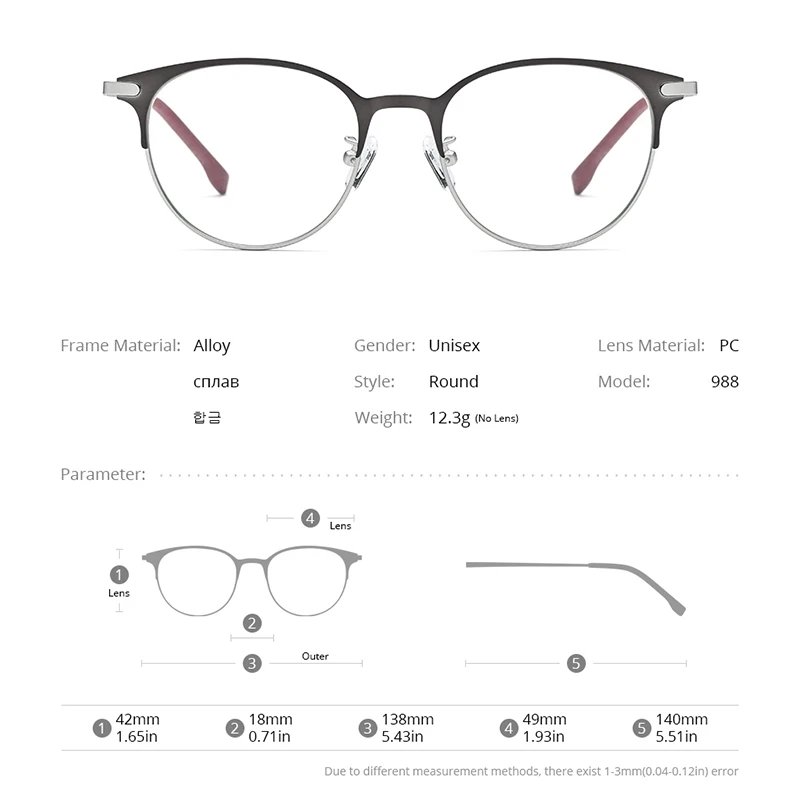 Top Trends: FONEX Alloy Glasses Frame Men Ultralight Women Vintage Round Prescription Eyeglasses Retro Optical Frame Screwless Eyewear 988 Shoppable Styles - Image 4