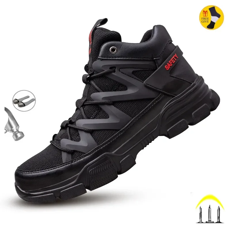 Top Trends: Work Boots Indestructible Safety Shoes Men Steel Toe Shoes Puncture-Proof Work Sneakers Male Footwear Adult Security Shoes Shoppable Styles - Image 2