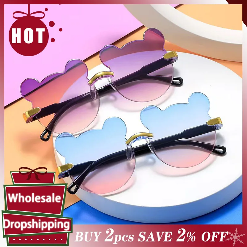 Top Trends: Kids Sunglasses Bear Shaped Cute Sun Glasses Children Trendy Cartoon Outdoor Anti-Glare Glasses For Boys Girls Eyewear Shoppable Styles