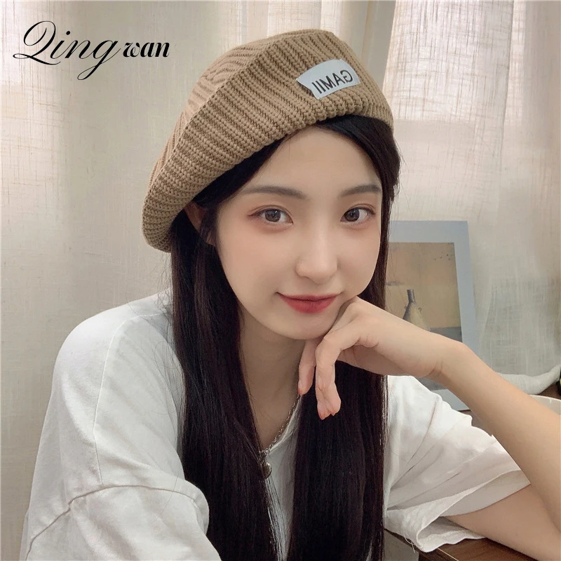 Top Trends: Summer Autumn Women Berets French Vintage Knit Soild Octagonal Cap Artist Streetwear Elegant Lady Painter Hat Cotton Beanies Shoppable Styles