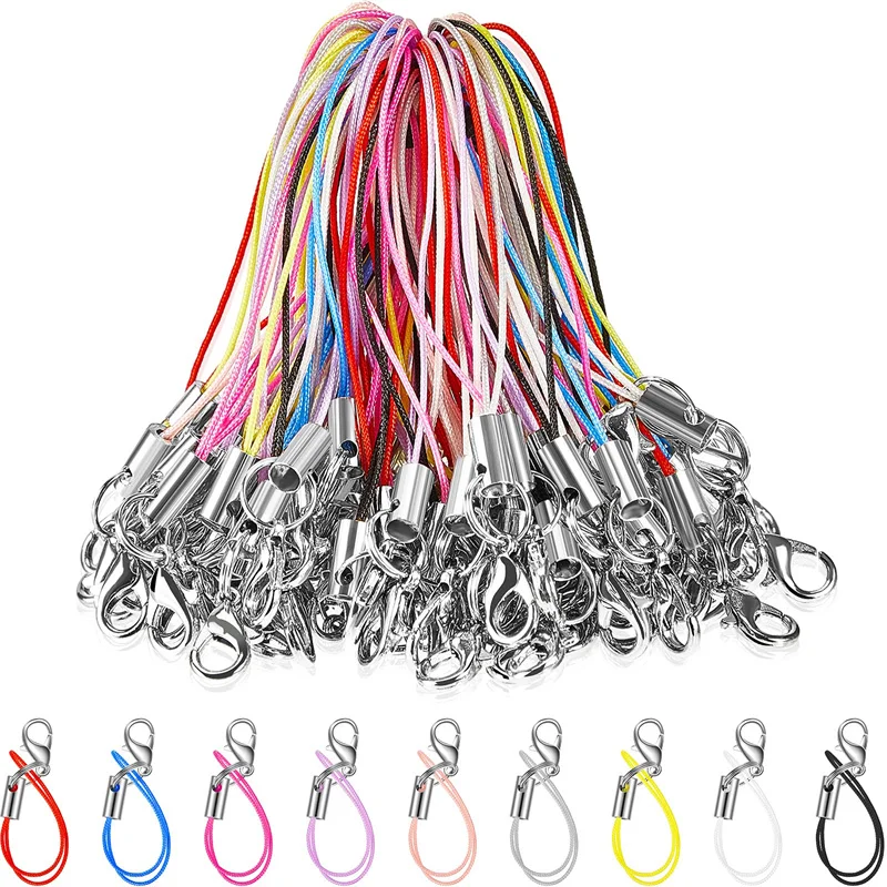 Top Trends: 50 / 10pcs Multicolor Lariat Mobile Lobster Clasp Hook Buckle Snap Key Chain Cell Phone Lanyard String Cords Strap Shoppable Styles