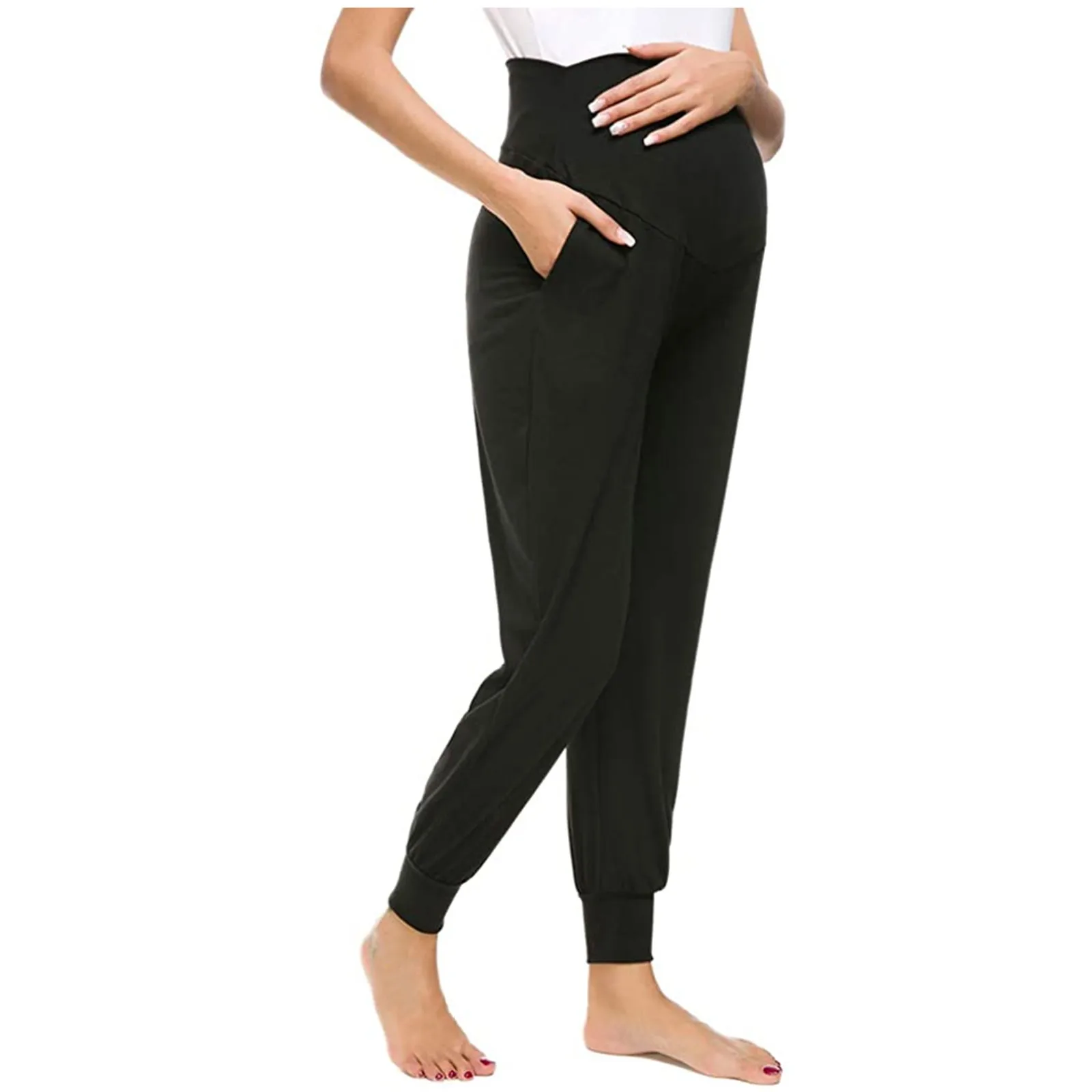 Top Trends: Summer Maternity Pants Pregnancy Women Clothes Loose Casual Pants Trousers Yoga Jogger Workout Pants Maternity Legging Sportwear Shoppable Styles - Image 6