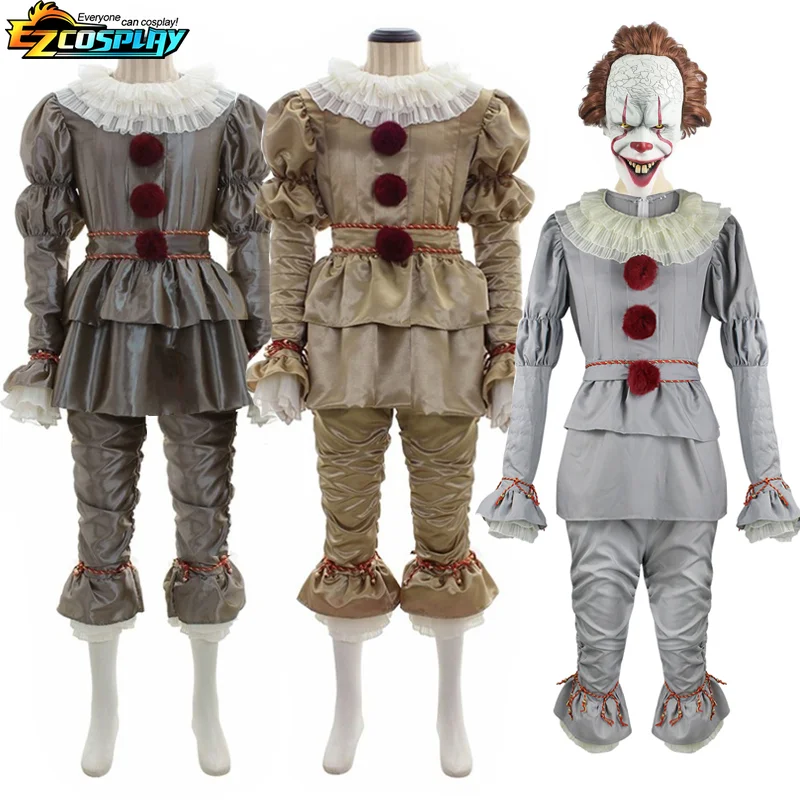 Top Trends: Adult Kids Clown Halloween Cosplay Costume - Deluxe Halloween Scary Clown Costume Scary Makeup Cosplay Costume Shoppable Styles